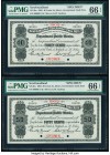 Canada St. John's, NF- Newfoundland Government Cash Note 40¢; 50¢; 80¢; $1; $5 1901-1902 Ch.# NF-2bs; 3bs; 4as; 5as; 6as Complete Specimen Set PMG Gem...