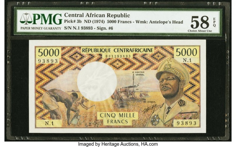 Central African Republic Banque des Etats de l'Afrique Centrale 5000 Francs ND (...