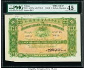 China Hongkong & Shanghai Banking Corporation, Shanghai 10 Dollars 24.7.1920 Pick S357As S/M#Y13-32 Specimen PMG Choice Extremely Fine 45. Grandly siz...