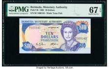 Bermuda Monetary Authority 10 Dollars 1989 Pick 36 PMG Superb Gem Unc 67 EPQ. Serial number 140.

HID09801242017

© 2020 Heritage Auctions | All Right...