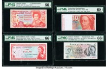 Falkland Islands Government of the Falkland Islands 5 Pounds 1983 Pick 12a Commemorative PMG Gem Uncirculated 66 EPQ; East Caribbean Currency Authorit...