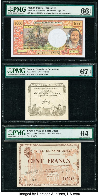 French Pacific Territories Institut d'Emission d'Outre Mer 1000 Francs ND (1996)...