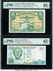 Gibraltar Government of Gibraltar 1 Pound 20.11.1971 Pick 18b PMG Gem Uncirculated 65 EPQ; Cyprus Central Bank of Cyprus 10 Pounds 1.2.1997 Pick 59 PM...
