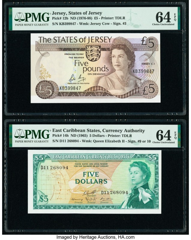 Jersey States of Jersey 5 Pounds ND (1976-88) Pick 12b PMG Choice Uncirculated 6...