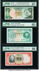 Kuwait Central Bank of Kuwait 10 Dinars 1968 (ND 1980-91) Pick 15x Cancelled Contraband Note PMG Superb Gem Unc 67 EPQ; Cyprus Central Bank of Cyprus ...