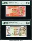 Malaysia Bank Negara 10; 20 Ringgit ND (1983-84); ND (1982-84) Pick 21; 22 Two Examples PMG Gem Uncirculated 66 EPQ (2). 

HID09801242017

© 2020 Heri...