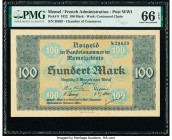 Memel Chamber of Commerce 100 Mark 22.2.1922 Pick 9 PMG Gem Uncirculated 66 EPQ. 

HID09801242017

© 2020 Heritage Auctions | All Rights Reserve