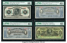 Mexico Banco del Estado de Chihuahua (3); Banco Tamaulipas 5 (2); 1 (2) Pesos 1913; 1915 (2); ND (1902-14) Pick S132a; S529g; S530e; S429r Issued (3) ...