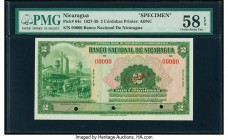 Nicaragua Banco Central de Nicaragua 2 Cordobas 1939 Pick 64s Specimen PMG Choice About Unc 58 EPQ. Three POCs; red Specimen overprint.

HID0980124201...