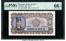 Romania Banca de Stat 25 Lei 1952 Pick 89b PMG Gem Uncirculated 66 EPQ. 

HID09801242017

© 2020 Heritage Auctions | All Rights Reserve