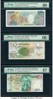 Rwanda Banque Nationale du Rwanda 5000 Francs 1.1.1988 Pick 22 PMG Superb Gem Unc 68 EPQ; Seychelles Central Bank of Seychelles 50 Rupees ND (1983); N...