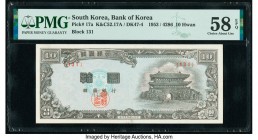 South Korea Bank of Korea 10 Hwan 1953 Pick 17a PMG Choice About Unc 58 EPQ. 

HID09801242017

© 2020 Heritage Auctions | All Rights Reserve