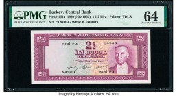 Turkey Central Bank of Turkey 2 1/2 Lira 1930 (ND 1955) Pick 151a PMG Choice Uncirculated 64. 

HID09801242017

© 2020 Heritage Auctions | All Rights ...