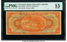 Venezuela Banco Mercantil y Agrícola 10 Bolívares 1927-35 Pick S231a PMG Choice Fine 15. 

HID09801242017

© 2020 Heritage Auctions | All Rights Reser...