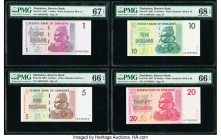 Zimbabwe Reserve Bank of Zimbabwe 1; 5; 10; 20; 100; 500; 1000 Dollars; 500 Million Dollars; 50 Billion Dollars; 10; 100 Trillion Dollars 2007 (7); 20...