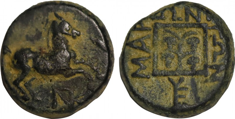 THRACE. Maroneia. Ae (Circa 398/97 - 348/47 BC).
Obv: Prancing horse right; mono...