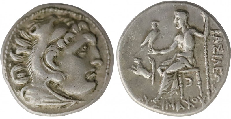 KINGS OF THRACE. Lysimachos (305-281 BC). Drachm. Kolophon.
Obv: Head of Herakle...