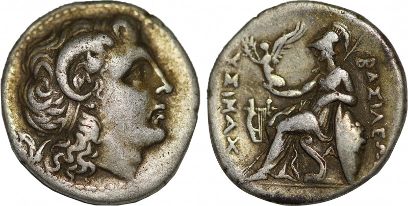 KINGS OF THRACE. Lysimachos (305-281 BC). Drachm. Ephesos.
Obv: Head of the deif...