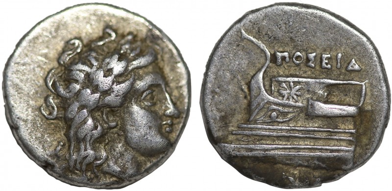 BITHYNIA. Kios. Hemidrachm (Circa 345-315 BC). Poseidonios, magistrate.
Obv: Lau...