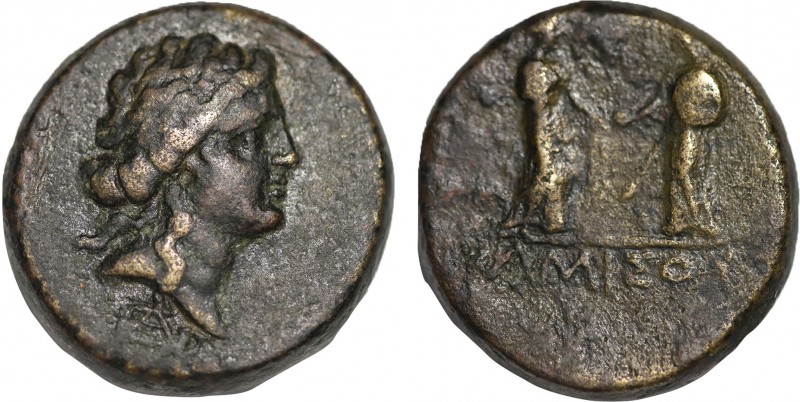 PONTOS. Amisos. Ae.(Circa 30-15 BC).
Obv: Diademed head of Apollo right.
Rev:AMI...