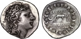 KINGS OF PONTOS. Mithradates VI Eupator (circa 120-63 BC). Tetradrachm.
Pergamon, year 222 month 10 = July 75 .
Obv: Diademed head of Mithradates VI...