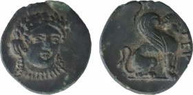 TROAS. Gergis. Ae (4th century BC).
Obv: Laureate head of Sibyl Herophile facing slightly right.
Rev: ΓΕΡ.
Sphinx seated right.
SNG Ashmolean 1147; SN...