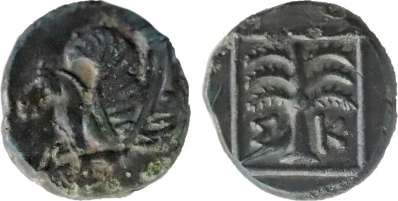TROAS. Skepsis. Ae (4th century BC). Obv: Rhyton with forepart of Pegasos left. ...