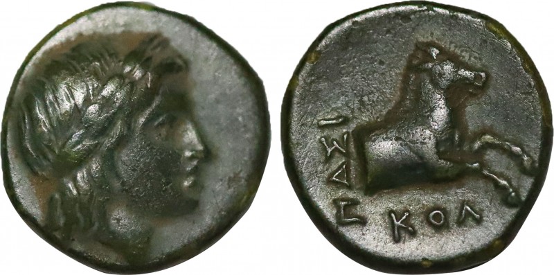 Ionia. Kolophon (Circa 360-340 BC). Pasik, Magistrat. Obv: Laureate head of Apol...