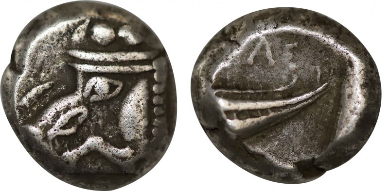 LYCIA. Phaselis.  1/3 Stater (Circa 500-440 BC).
Obv: Prow of galley left in th...