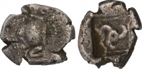 Dynasts of Lycia. Uncertain mint. Uncertain Dynast (Circa 480-430 BC). 1/3 Stater . Obv: Forepart of a boar left. Rev:Triskeles within dotted border w...