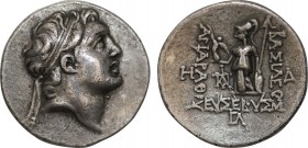 KINGS OF CAPPADOCIA. Ariarathes V Eusebes AR Drachm. Eusebeia-Mazaca, dated RY 33 = 188/7 BC. Obv: Diademed head right. Rev: ΒΑΣΙΛΕΩΣ ΑΡΙΑΑΘOV ΕVΣEBOV...