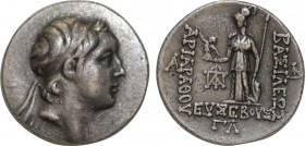 KINGS OF CAPPADOCIA. Ariarathes IV Eusebes (220-163 BC). Drachm. Dated RY 33 (188/187 BC).
Obv: Diademed head right.
Rev: BAΣΙΛΕΩΣ APIAPAΘOY EYΣEBOYΣ....