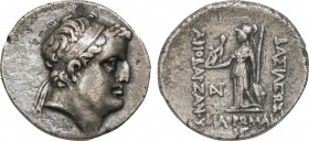 KINGS OF CAPPADOCIA. Ariobarzanes I Philoromaios (96-63 BC). Dated RY 13=BC 84/3. Drachm AR
Obv: Diademed head of Ariobarzanes to right. Rev: BAΣIΛEΩΣ...