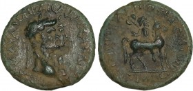 LYDIA. Mostene. Claudius, with Agrippina II (41-54). Ae. Pedanius, magistrate.
Obv: TI KΛAYΔION KAICAPA ΘEAN AΓΡIΠΠINAN.
Jugate draped busts of Claudi...