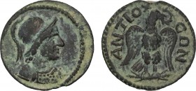 CARIA. Antiochia ad Maeandrum, Pseudo-Autonomous. (30 BC-276 AD). Obv: Bust of Athena right, wearing crested Corinthian helmet. Rev:ANTIOXEΩN, eagle s...
