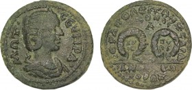 PHRYGIA. Hierapolis. Otacilia Severa (Augusta, 244-249). Ae. Homonoia issue with Sardis.
Obv: M ΩT CЄVHPA.
Draped bust right, wearing stephane.
Rev: I...