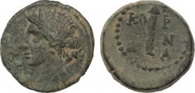 LYCIAN LEAGUE. Cragos/Kragos. 2nd-1st Century. AE
Obv: Head Apollo right left.
Rev: . Laureate head of Apollo right, ith bow and quiver over his shoul...