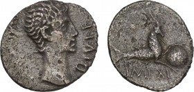 Roman Imperial Coins
AUGUSTUS (27 BC-14 AD). Denarius. Lugdunum.
Obv: AVGVSTVS DIVI F.
Bare head right.
Rev: IMP XI.
Capricorn right, with globus betw...