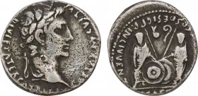 AUGUSTUS (27 BC-14 AD). Denarius. Lugdunum.
Obv: CAESAR AVGVSTVS DIVI F PATER PATRIAE.
Laureate head right.
Rev: C L CAESARES AVGVSTI F COS DESIG PRIN...