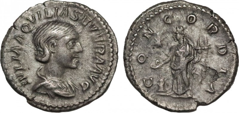 AQUILIA SEVERA (Augusta, 220-221 & 221-222). Denarius. Rome.
Obv: IVLIA AQVILIA ...