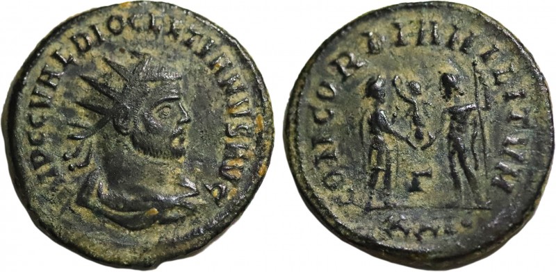 DIOCLETIAN (284-305). Antoninianus. Heraclea.
Obv: IMP C C VAL DIOCLETIANVS AVG....