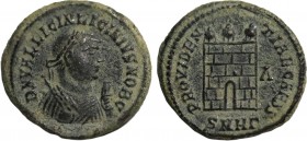 Licinius II (son of Licinius I), as Caesar, Silvered Ӕ Nummus. Heraclea, AD 318-320. Obv: D N VAL LICIN LICINIVS NOB C, laureate and draped bust right...
