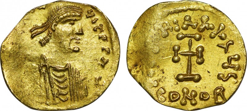 Heraclius (AD 610-641). AV tremissis. Constantinople, AD 610-613. Obv: d N hЄRAC...