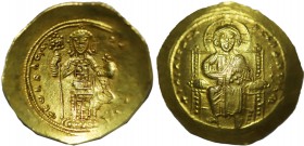 CONSTANTINE X DUCAS (1059-1067). EL Histamenon. Constantinople.
Obv: + IC - XC
Christ Pantokrator seated facing on throne.
Rev: + K?N BAC?I O ?OVKAC.
...