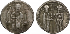 ITALY. Venice. Jacopo Contarini (1275-1280). Grosso.
Obv: IA COTARIN S M VENETI DVX.
Doge and S. Marco standing facing, holding banner between them.
R...