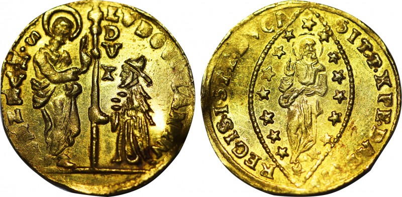 ITALY. Venice. Ludovico Manin (1785-97).GOLD Zecchino.
Obv: LUDOV MANIN S M VEN...