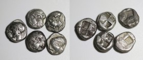 5 Greek Silver Coins.