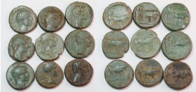 9 Macedon Philippi Coins.