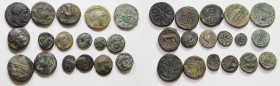 17 Greek Bronz Coins.