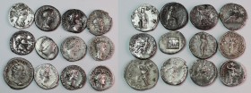 12 Roma Denari Coins.